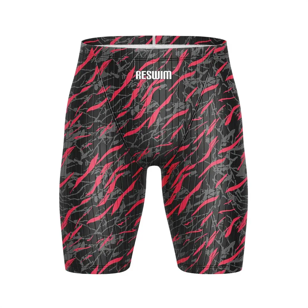 New Surf Swim Jammer Swimsuit Shorts Men's Swimming Trunks Athletic Training Swimwear GYM Lycra Quick Dry Beach Jammers Swimsuit