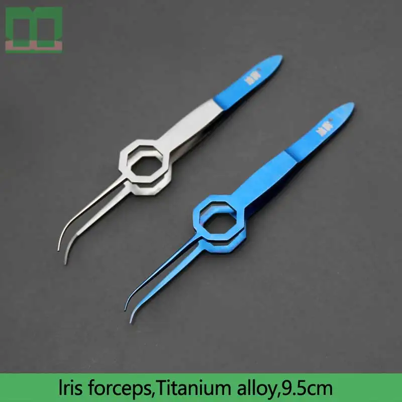

lris forceps curved cross titanium alloy 9.5cm ophthalmology department surgical operating instrument