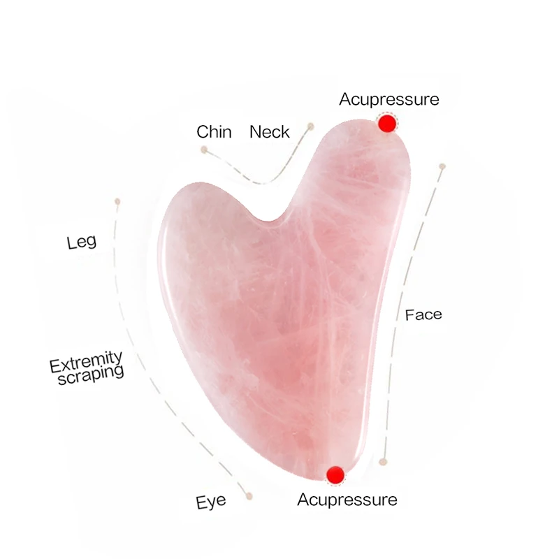 1pc Heart Shape SPA Massage Beeswax Gua sha Scraping Massage Scraper Face Massager Acupuncture Guasha Board Massager for Face 5