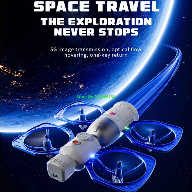 위성형 광학 흐름 포지셔닝 WIFI FPV RC 드론 8K 듀얼 카메라 헤드리스 모드 LED 조명 리모컨 쿼드콥터