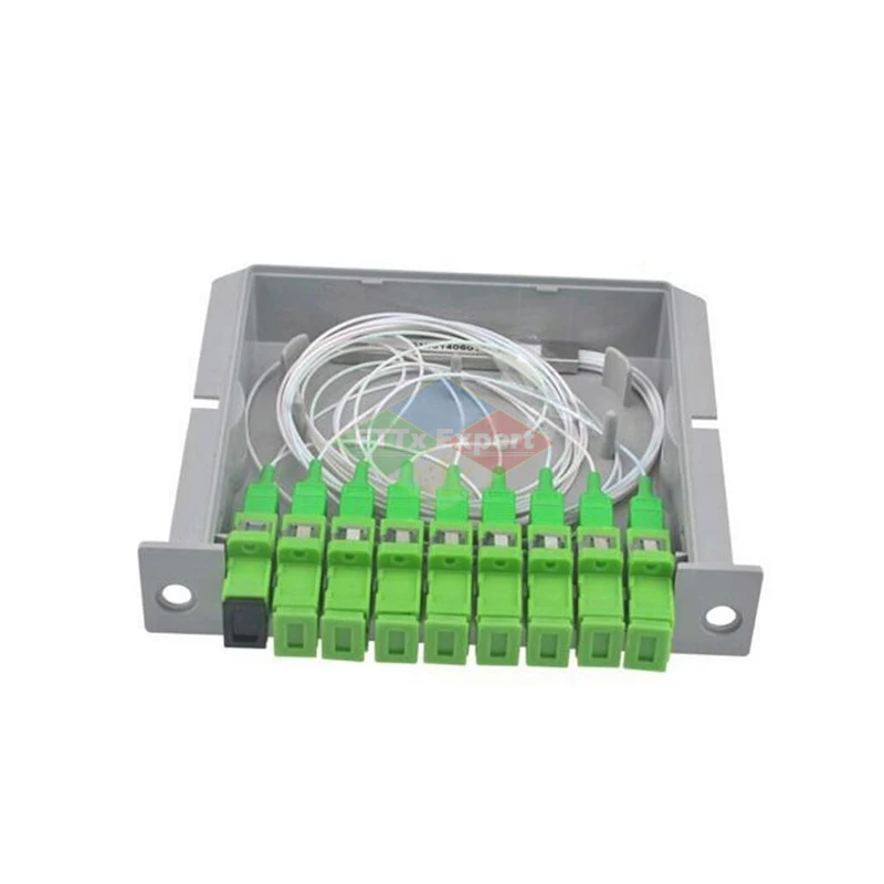 10pcs PLC Cassette Insertion Type SC APC 1x8 Fiber Optic Splitter 1x8 SC UPC Fiber Optical Box FTTH 1x8 PLC Splitter box Special