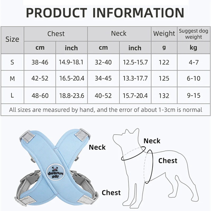 Pet Harness Set X Shaped Dog Harness Vest Set For Small Medium Dogs Harness Leash