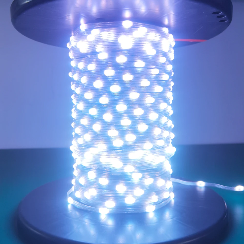 100m WS2812 LED 스트링 조명 26AWG DC5V5mA 1.5/2/2.5/3/5cm 간격 개별적으로 주소 지정 가능 RGBIC 드림 컬러 크리스마스 조명