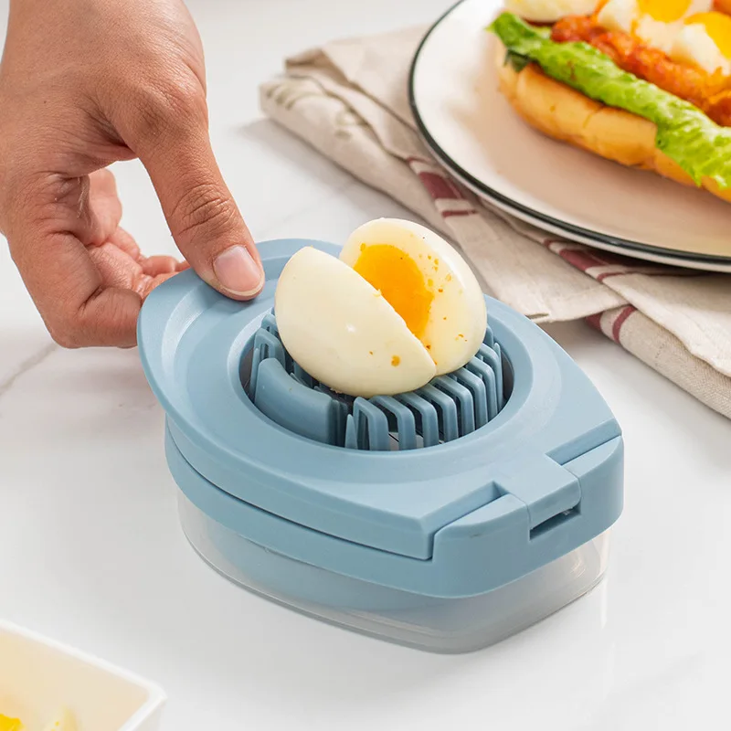 Durable Stainless Steel Egg Slicer with Stainless Steel Cutting Wires  Multifunctional Boiled Egg Food Slicer 