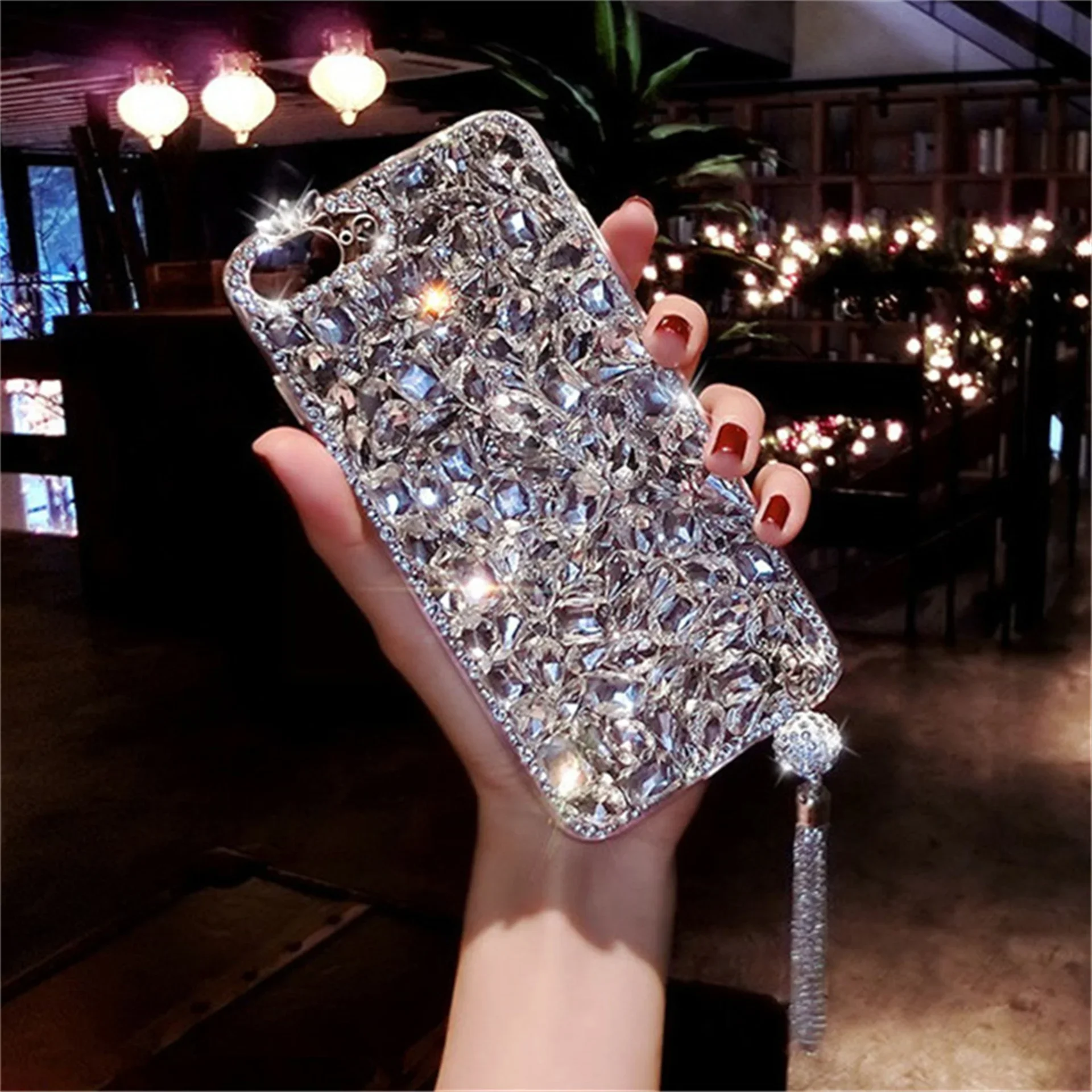 Bling Jewelry Rhinestone Crystal Diamond Soft Phone Case Cover - Main Image