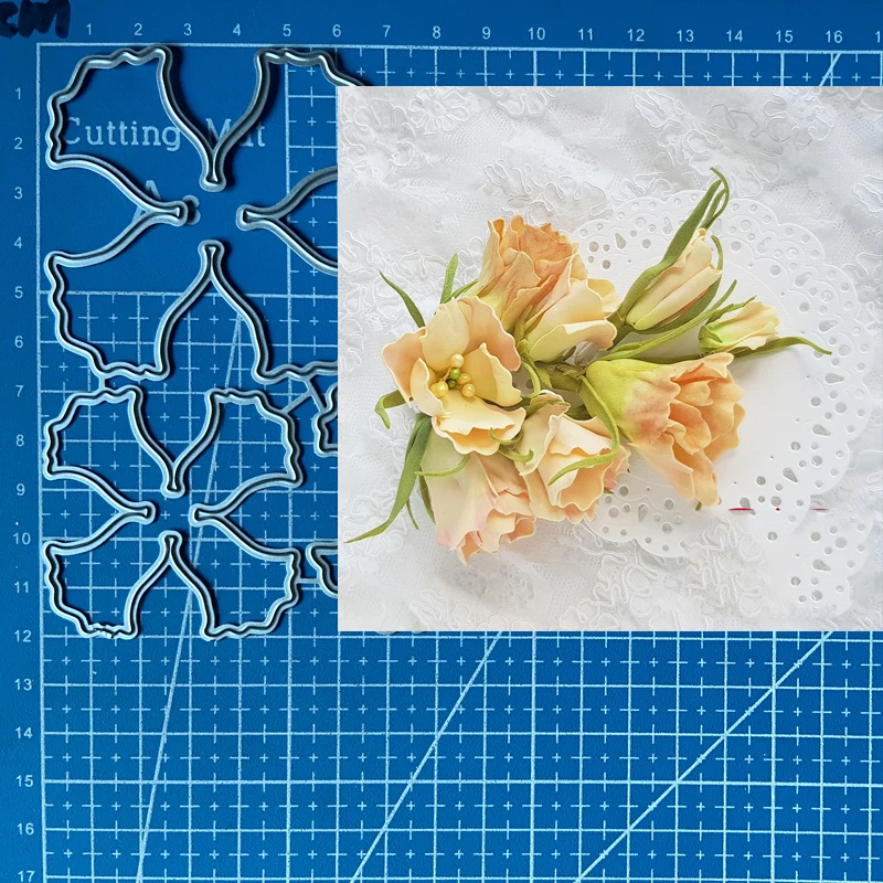

Lucky Goddess Metal Cutting Dies Eustoma Flower Diy Scrapbooking Photo Album Decorative Embossing Paper Card Crafts