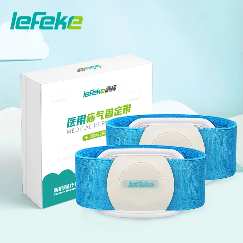Lefeke Newborn Hernia Belt Comfortable Breathable Baby Hernia Pad Baby Belly Button Band Elastic Abdominal Binder