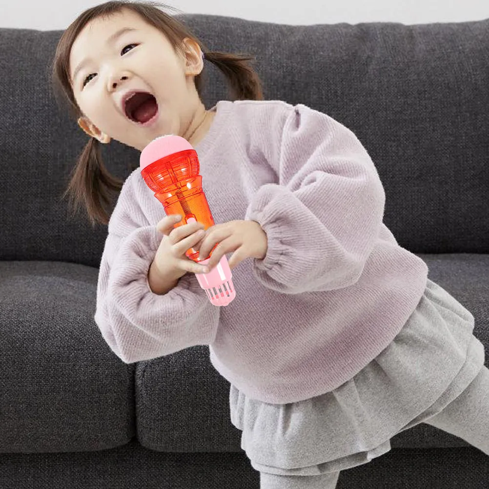 어린이를위한 3Pcs 플라스틱 가짜 마이크 척 놀이 노래 마이크 경량 무대 공연 파티 소품 척 마이크