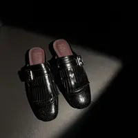 2025 New Genuine Leather Tassels Loafers Woman Round Toe Slip-on Casual Shoes Spring Summer Shoes Outdoors Walk Shoes Woman - Image 6