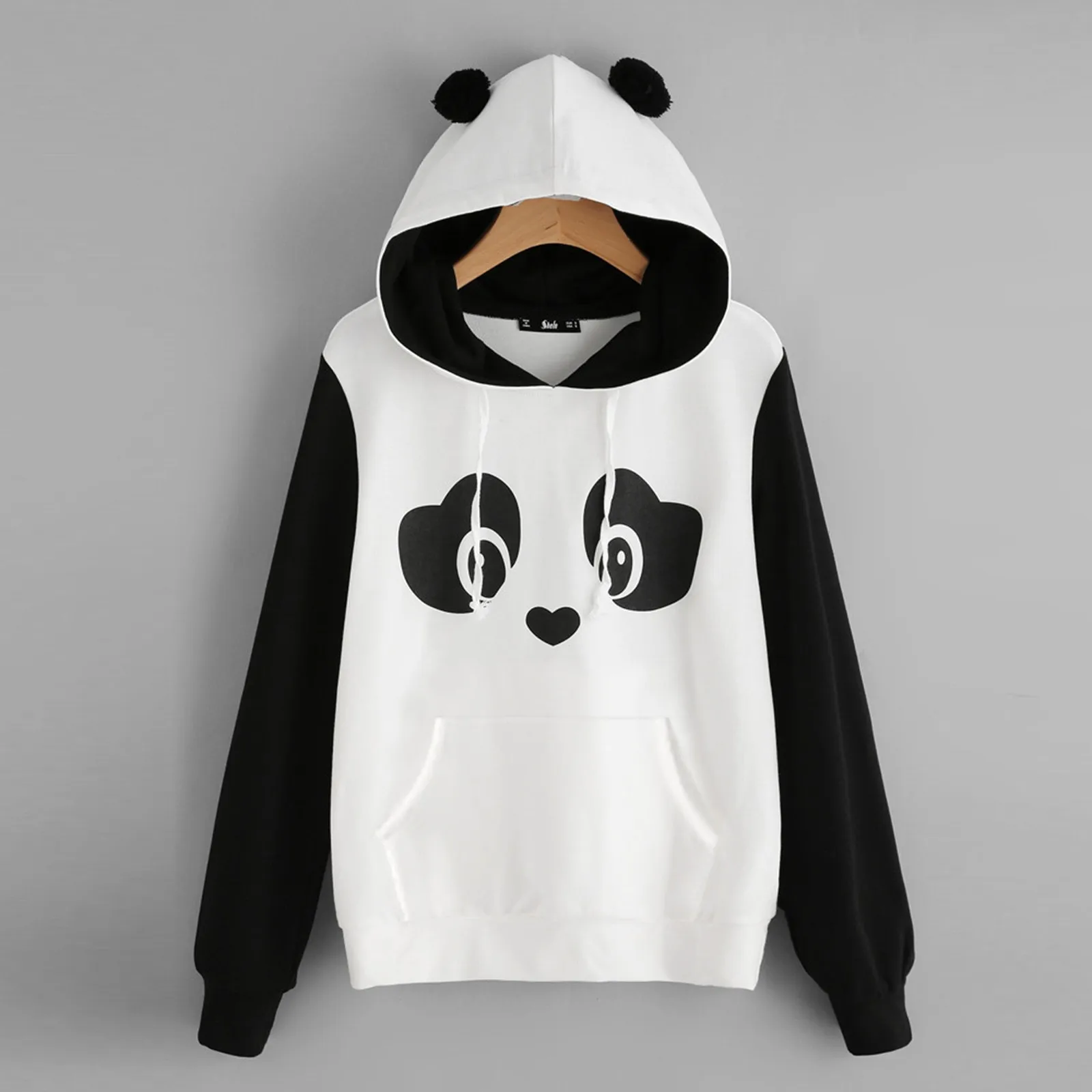 

Panda Print Hoodies Sweatshirts Harajuku Hoodie Color Block Y2k Tops Long Sleeve Hoodies Women Fashion Dailywear Moletom Outfits