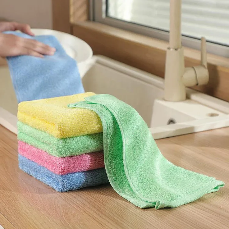 1/50PCS Microfiber Cleaning Cloth Absorbent Towel for Wash Car Housework Clean Kitchen Cleaning Rags Household Clean Tools 4