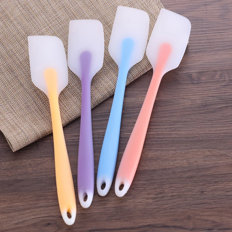 Silicone Spatula Baking Tools Translucent Mini Scraper Cream Heat-Resistant Kitchen Utensils Smoother Decorator