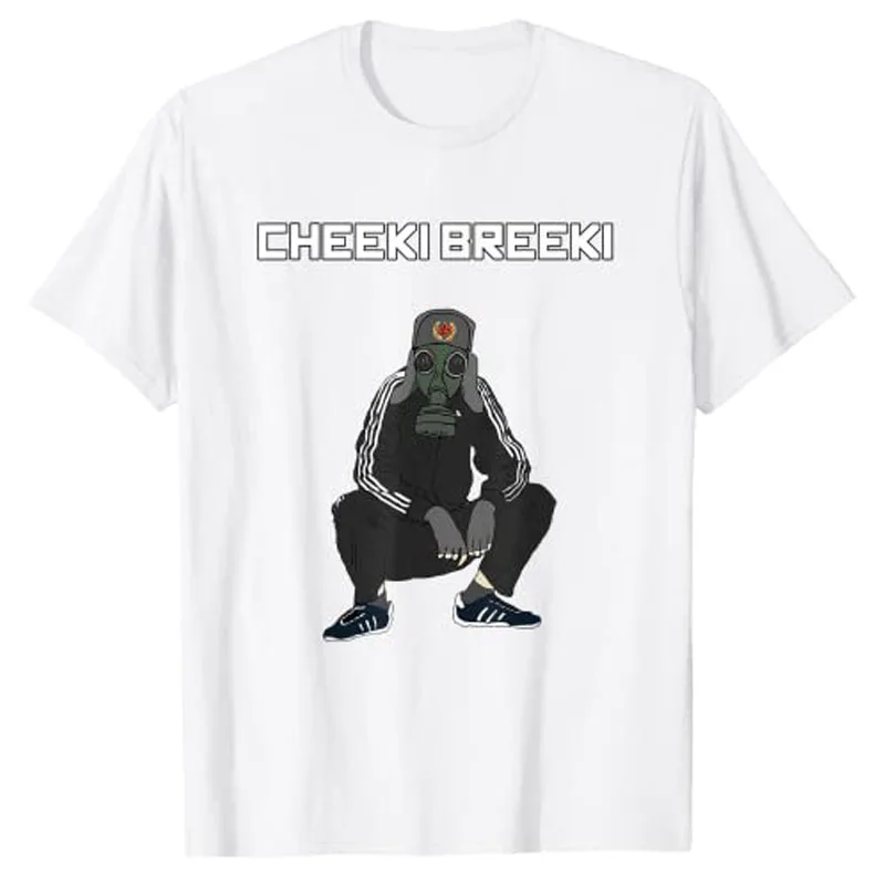 Фото Cheeki Breeki-Gopnik, славянская футболка в стиле смешной геймер Stalker, смешная футболка с смешным рисунком, Мужская одежда, товары на заказ №2