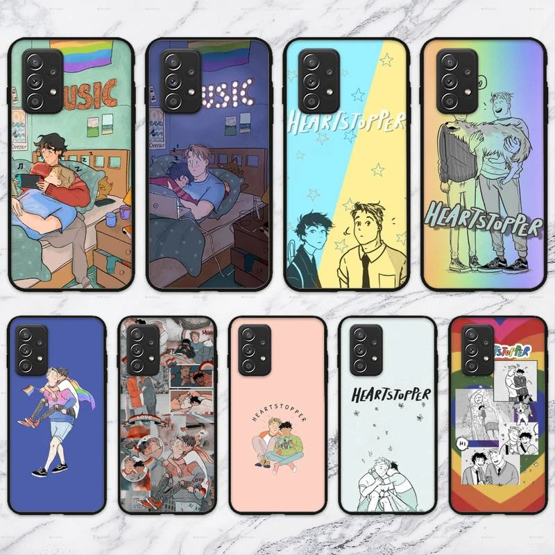 iphone se leather case Gay LGBT Cartoon Heartstopper Phone Case For Samsung Galaxy A02 A12 A21 A22 A32 A41 A42 A51 A71 A72 Shell case for iphone se