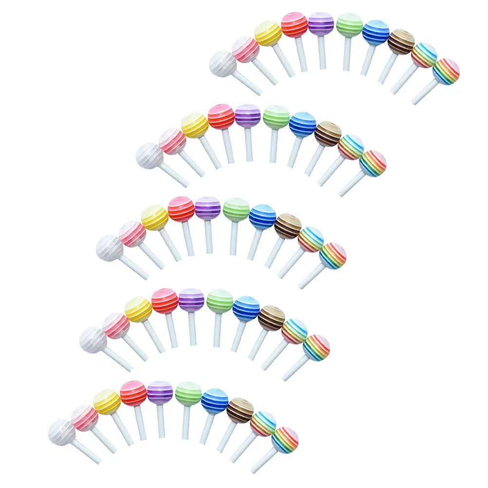 

50pcs/30pcs/25pcs Mini Lollipop Photography Prop Colorful Lollipop Model Mini Doll House Decoration Rainbow Lollipop 2X0.6X0.6CM