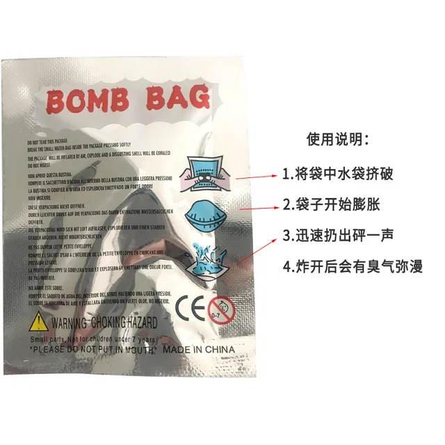 Juguete divertido y práctico de broma, bolsas de bomba de pedos, bomba de  Aroma, bomba fétida, novedad - AliExpress