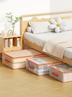 Under bed bedding storage bag See-through foldable for bedding toy sheets Heavy duty tote bag Organizing sofa wardrobe dormitory 1