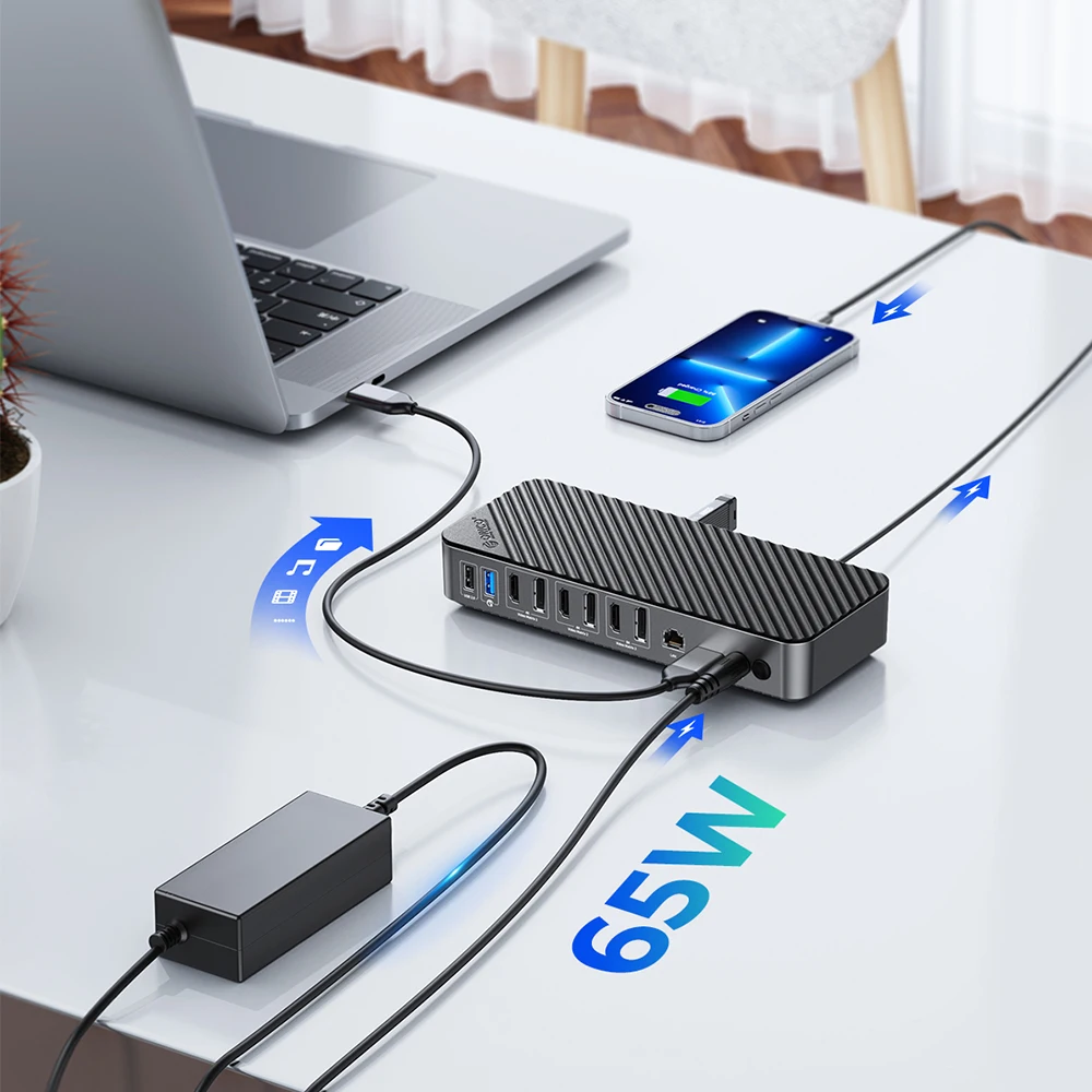 Orico-ドッキングステーション、5種類のディスプレイ、タイプc、dp