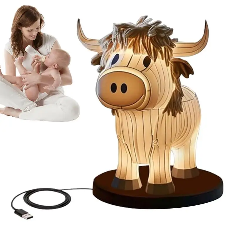 

Cow Table Lamp Cow Lamps For Bedrooms Cute Cow Light Animal Lamps For Adults Highland Cow Lamp Western Lamps For Living Room