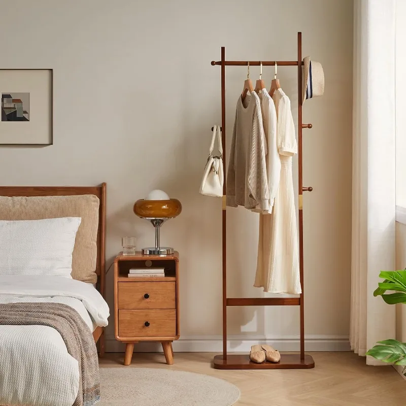Coat Rack Tree Stand with Very Sturdy Base, Freestanding Small Clothes Rack Heavy Duty, Garment Hanging Racks for Kids
