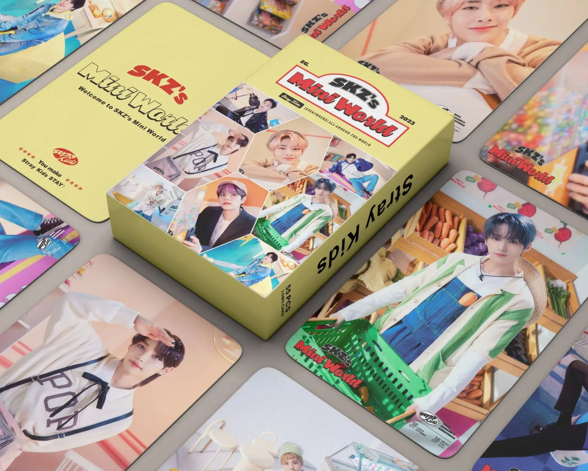 

55pcs/set Kpop Stray Kids Lomo Cards 2023 Season's Greetings High Quality HD Double Side Print StrayKids Photo album Photocards