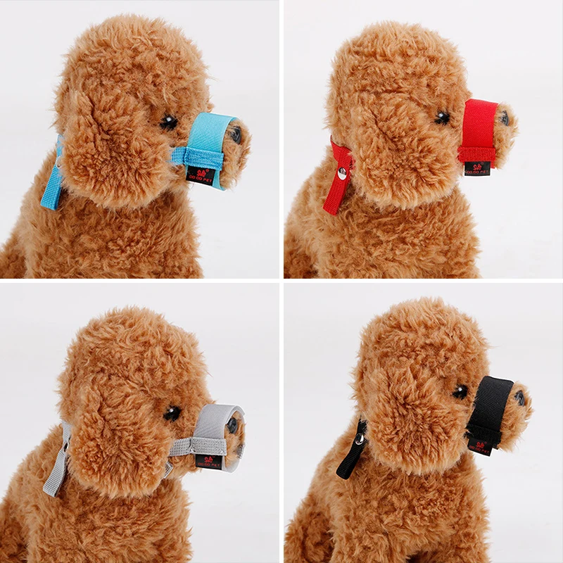 Adjusting Straps Mask Big Dogs Soft Nylon Dog Muzzle Adjustable Anti-biting Breathable Stop Barking Mouth Cover Dog Supplies dog muzzle