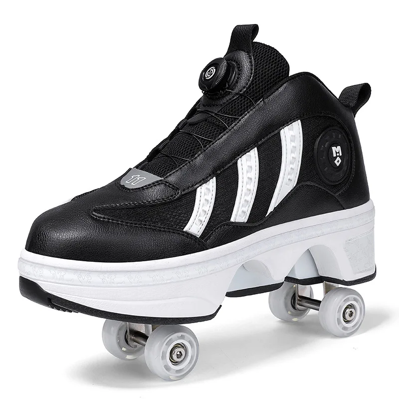 Four-Wheel Dual-Use Skating Shoes Double-Row Roller Men's Casual
