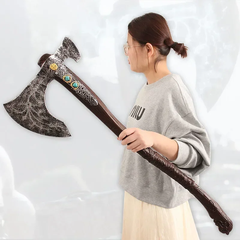 93cm God of War Leviathan Axe Kratos Weapon Model Pu Game God of War: Ragnarok Axe Samurai Weapon Model Gift Toys for Boys Kid 2