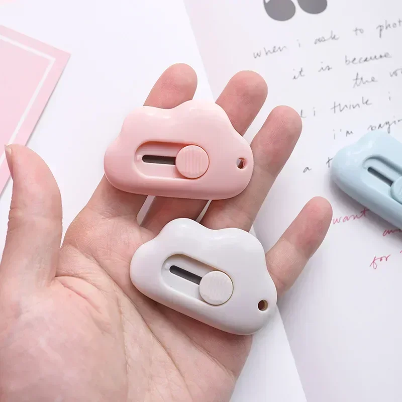 Cute Rabbit Cloud Color Mini Portable Utility Knife Paper Cutter Cutting  Razor Blade Office Stationery  Supplies