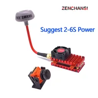 Over 20Km Range 5.8G 2W FPV Wireless Transmitter Built-in Microphone and 2.1mm CMOS 1200TVL fpv camera for RC Playing Drone 2