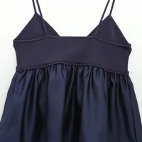 MUJER Blue Crop Top Women Ruffle Knitted Camis Top Woman Off Shoulder Corset Top Female Streetwear Backless Women's tube top - Image 5