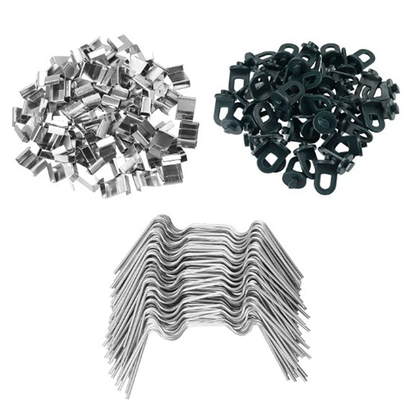 Hot Greenhouse Accessories 50 Pack Glass Clips Small Greenhouse Buckles Fixing Ring Accessories Fixed Buckle Stainless Steel