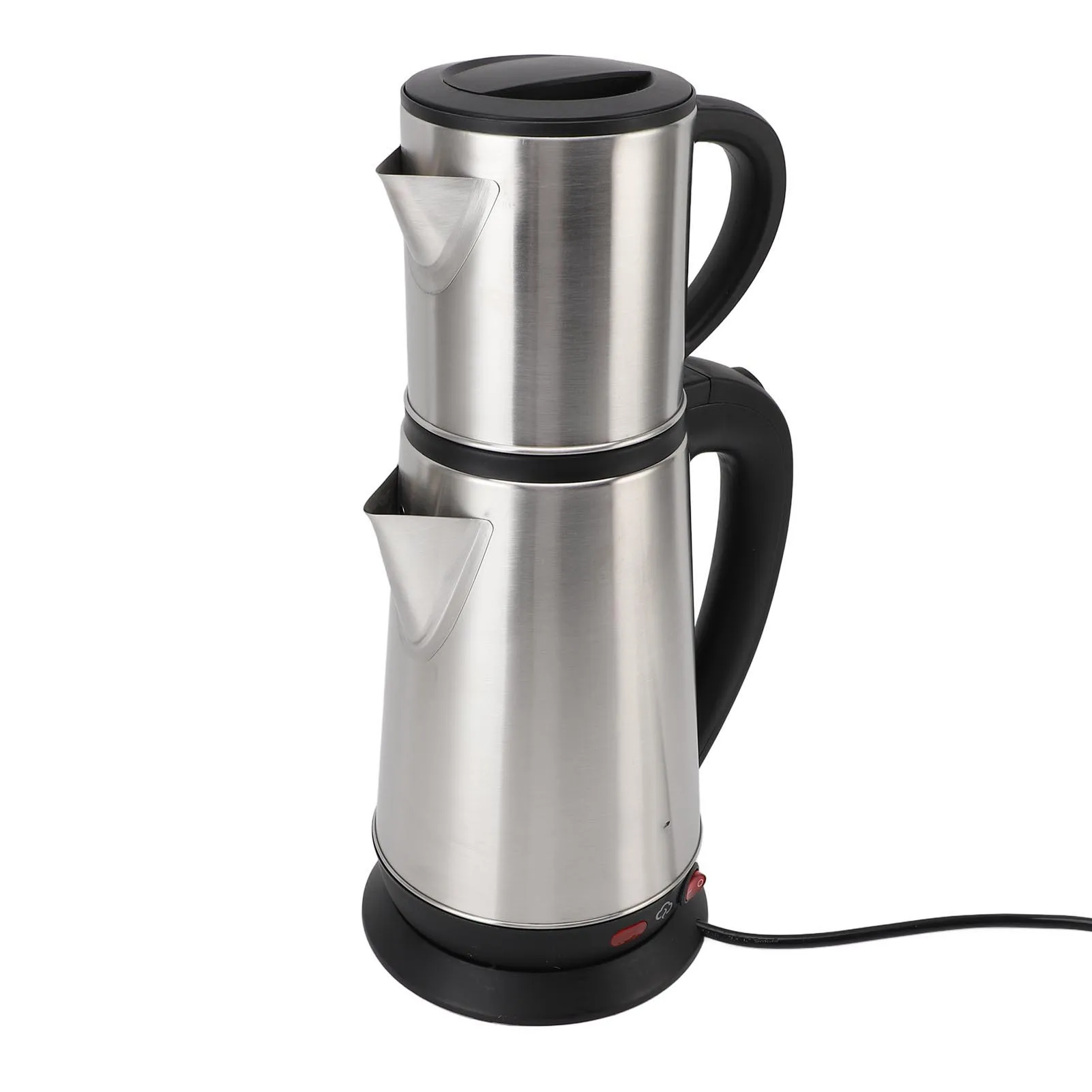 Description Picture 5 of itemElectric Turkish Kettle Set 1L and 2L Stainless Steel Black and Herbal Tea Maker Double Kettle Turkish Teapot Set for Home