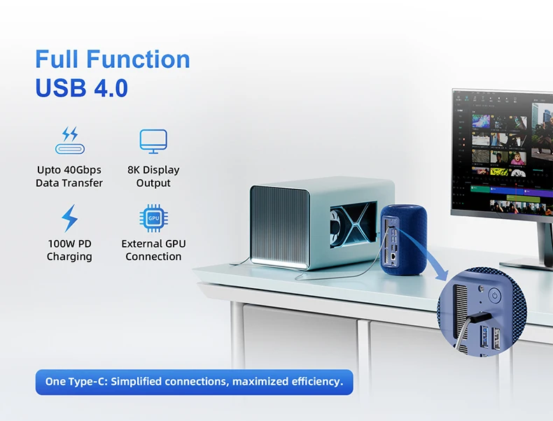 Chatreey Mini PC R7 8745HS Gaming Desktop Computer with WiFi 6/Bluetooth 5.2/HDMI/USB 4