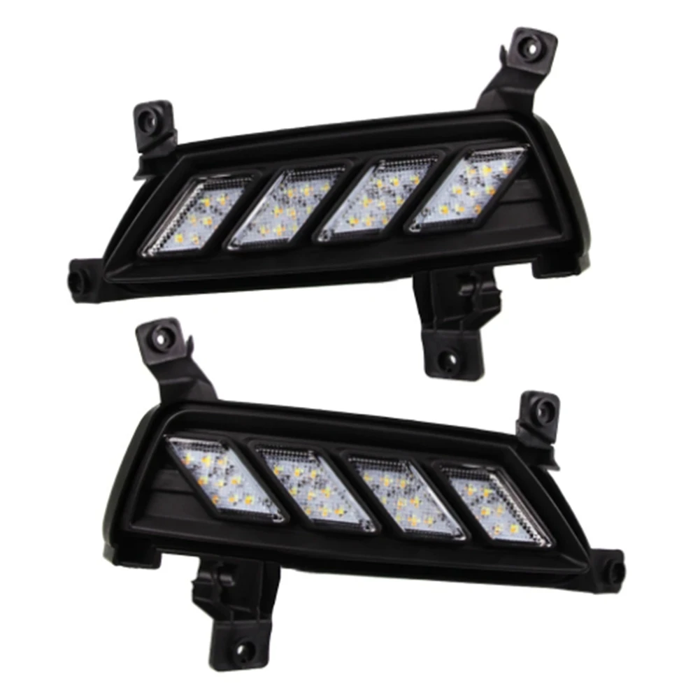 Car LED DRL Daytime Running Light for MG ZS 2017 2018 2019 Turn Signal Indicator Fog Lamp,White