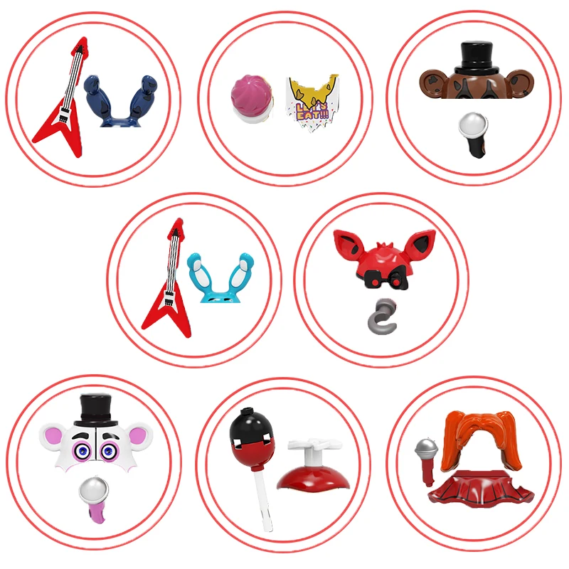 KF6071 KF6121 KF6122 KF6160 미드나잇 게임 할로윈 호러 플라스틱 미니 조립 블록 액션 피규어 어린이 장난감