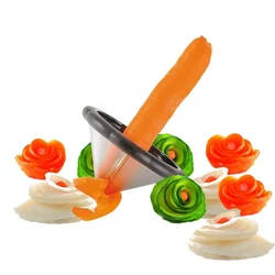 Creative Salad Curler Fruit and Vegetable Spiral Knife Decorative Flower Cutter Carving Tool for Kitchen Accessories Gadgets