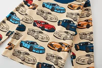 Vêtements pour enfants, ensemble pyjama 100% coton pour garçons, voiture de dessin animé entièrement imprimée, ensemble de vêtements de nuit pour enfants de 1 à 8 ans 3