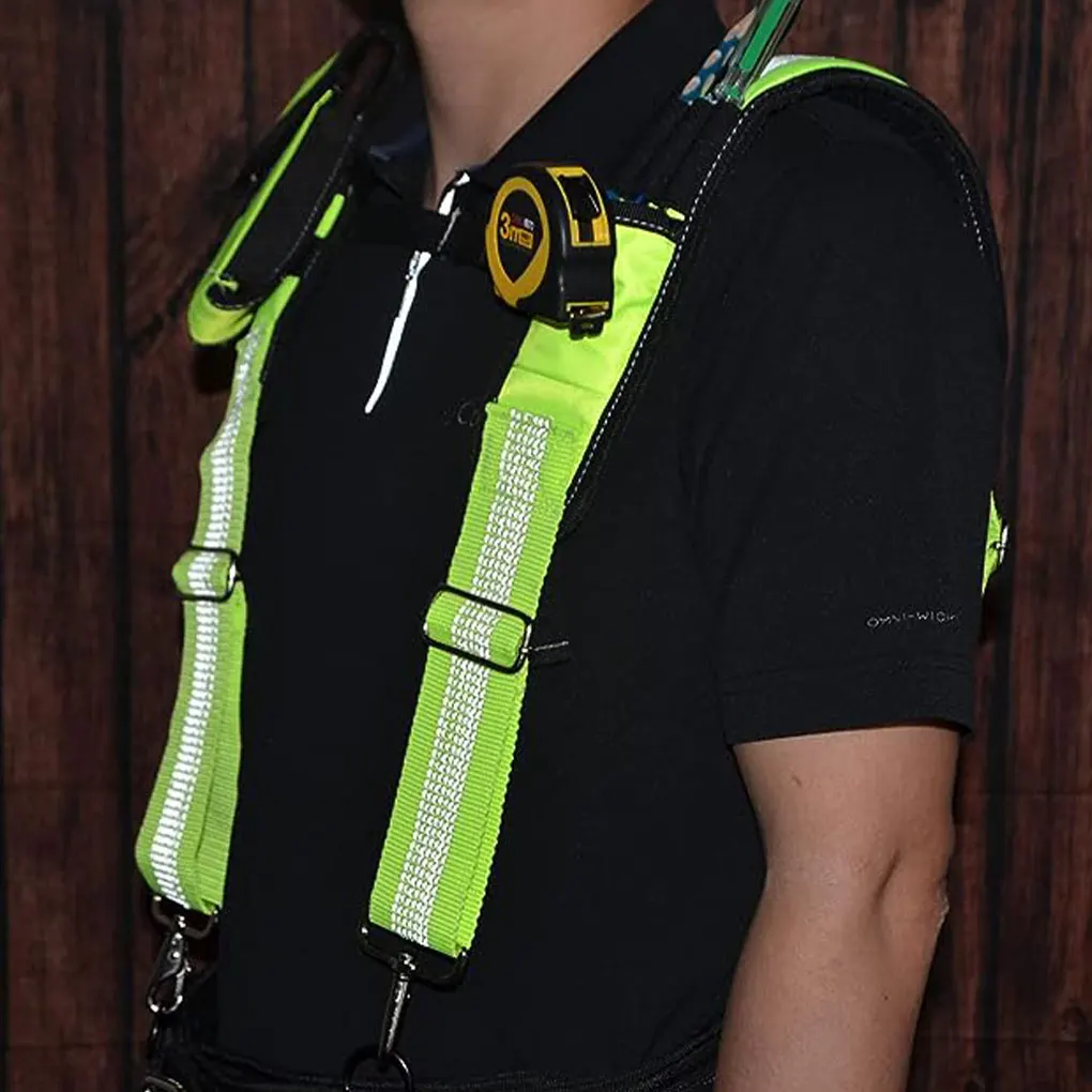 

Durable Tool Belt Suspenders Reflective Safety Straps For Added Visibility Heavy Duty Nylon