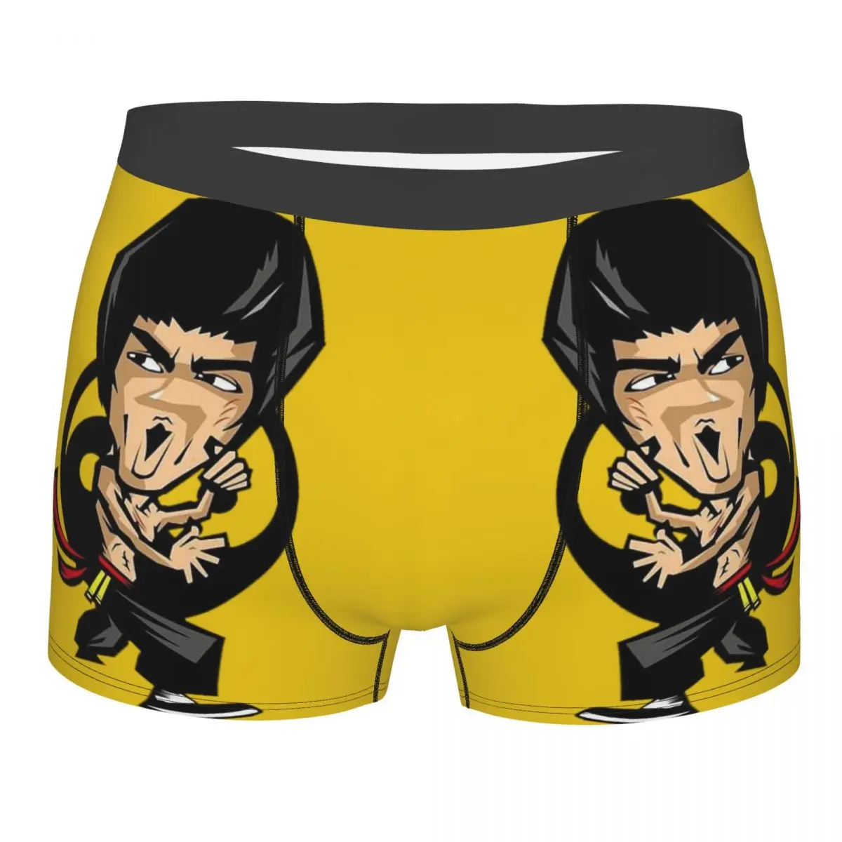 The Dragon Master Bruce Lee Kung Fu Men's Boxer Briefs Highly Breathable Underwear High Quality 3D Print Shorts Birthday Gifts