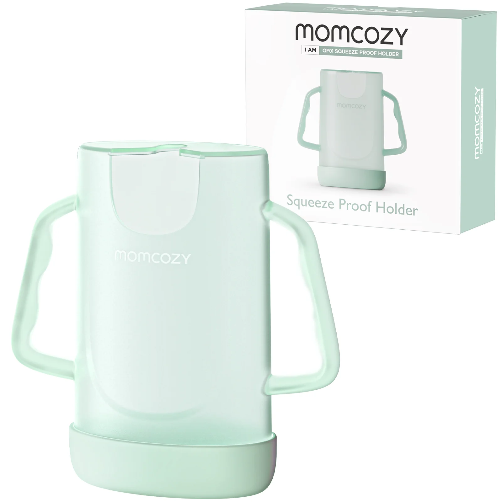 Momcozy Squeeze Pouch Holder Food Pouches and Drink Boxes Allows Baby to Self-feed Avoid Messes Easy to Grip