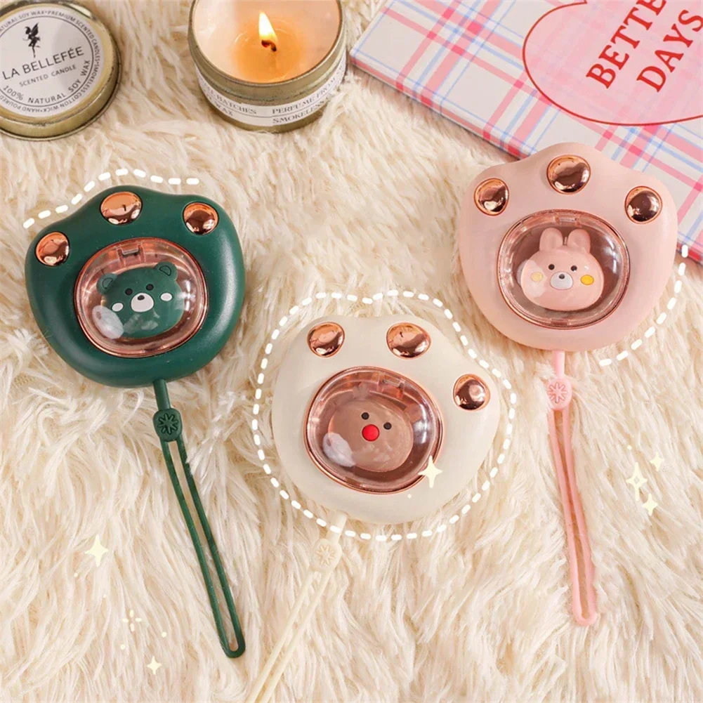 Portable Hand Warmer Cute Cat Paw Rechargeable Hand Warmer Built-in 2400mAh Battery For Kids Adults Winter Fast USB Heater For Camping Office School