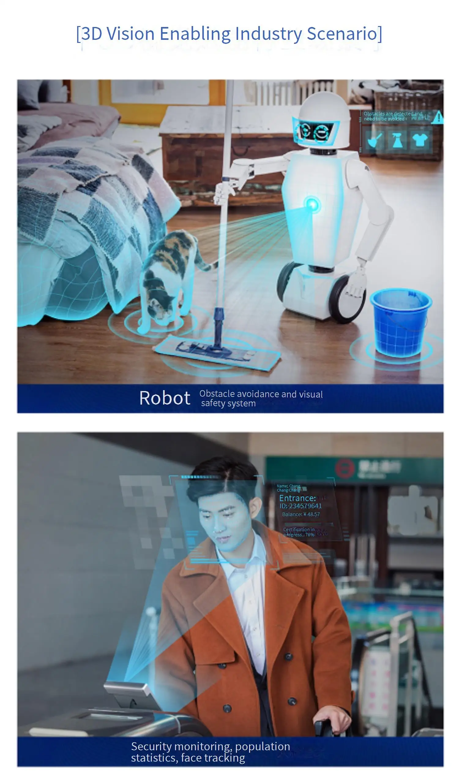 ORBBEC Astra + depth camera, suitable for robot vision empowerment, face recogni