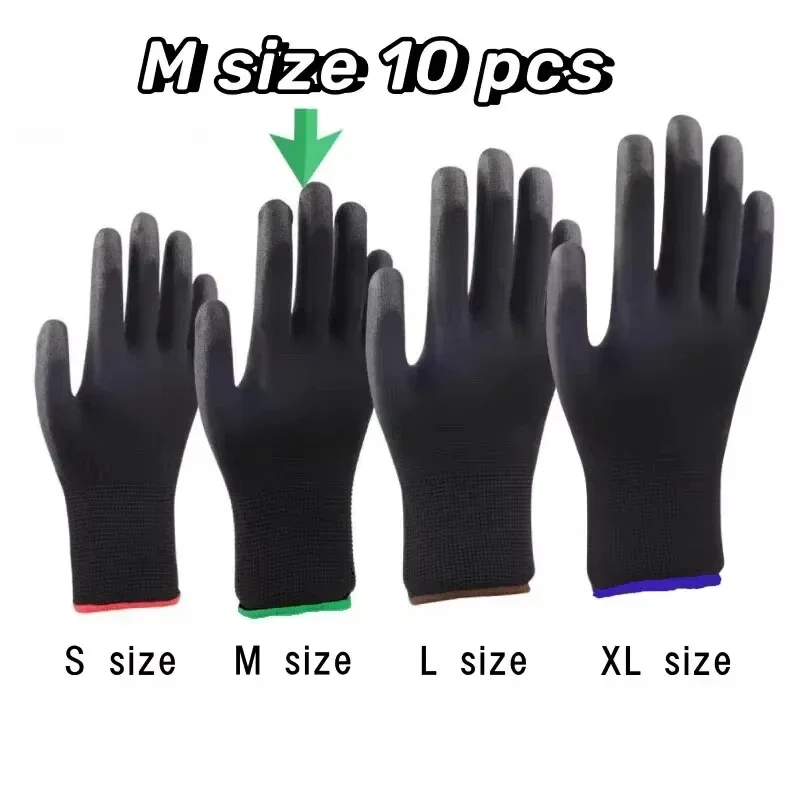 Durable Safety Gloves Anti-Slip Wear-Resistant ESD Protection Gardening Woodworking 10 Pairs protective gloves