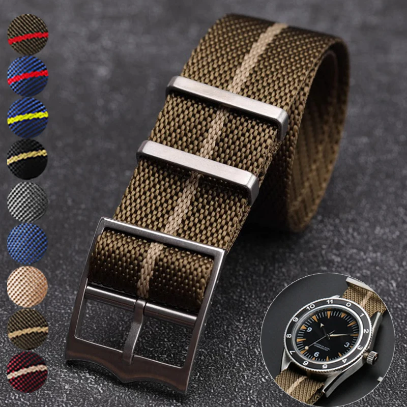 Premium Nylon Uhrenarmband für Rolex für Tudor Army Militärarmband für Seiko Stoff Canvas Armband Herren Sportarmband 20mm 22mm
