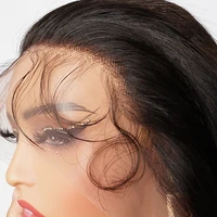 13x4 dentelle frontale Remy cheveux humains brésiliens pré-plumés 13*4 dentelle transparente 10 à 20 pouces frontales droites avec des cheveux de bébé 5