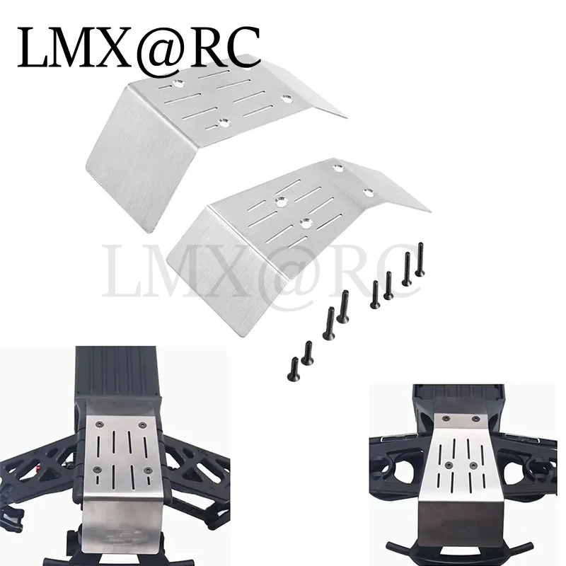 LMX RC Stainless Steel Front and Rear Chassis Armor Protector for ARRMA Gorgon Monster Truck 1/10 2WD RC Car Upgrade Parts