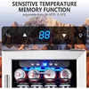 Beverage Refrigerator,15 Inch 96 Cans Beverage Cooler Small Wine Fridge Built-in or Freestanding with Auto Defrost,Glass Door 3