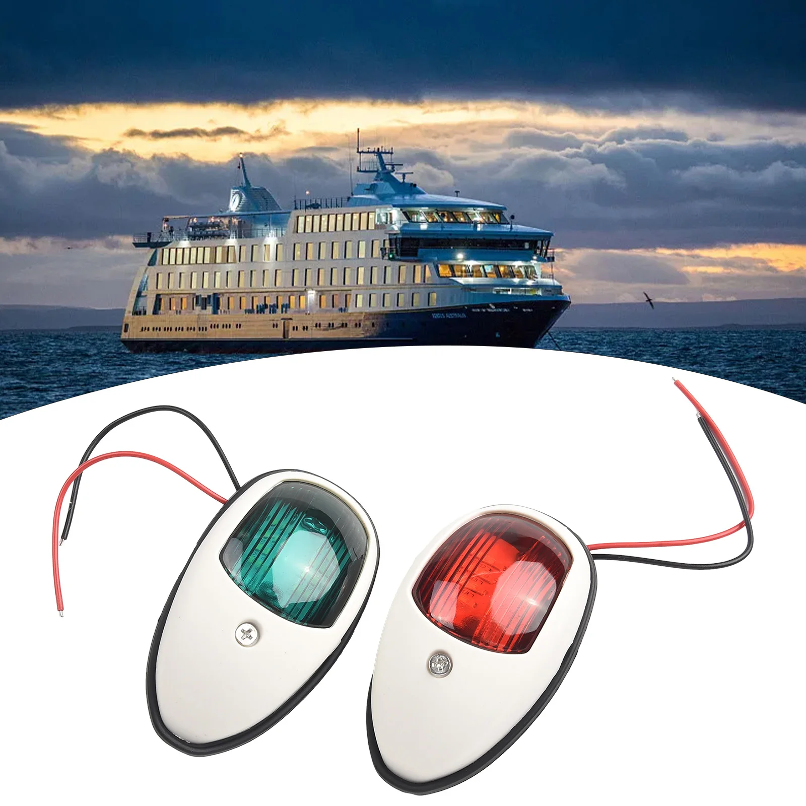 

Durable Practical Useful Signal Light Navigation Light Vehicle Replacement Universal White ABS+LED Accessories