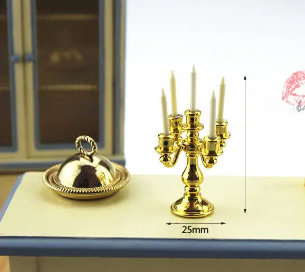 

1/6th Soldier Accessories Scene Props Dinner Golden Candlestick Model for 12"
